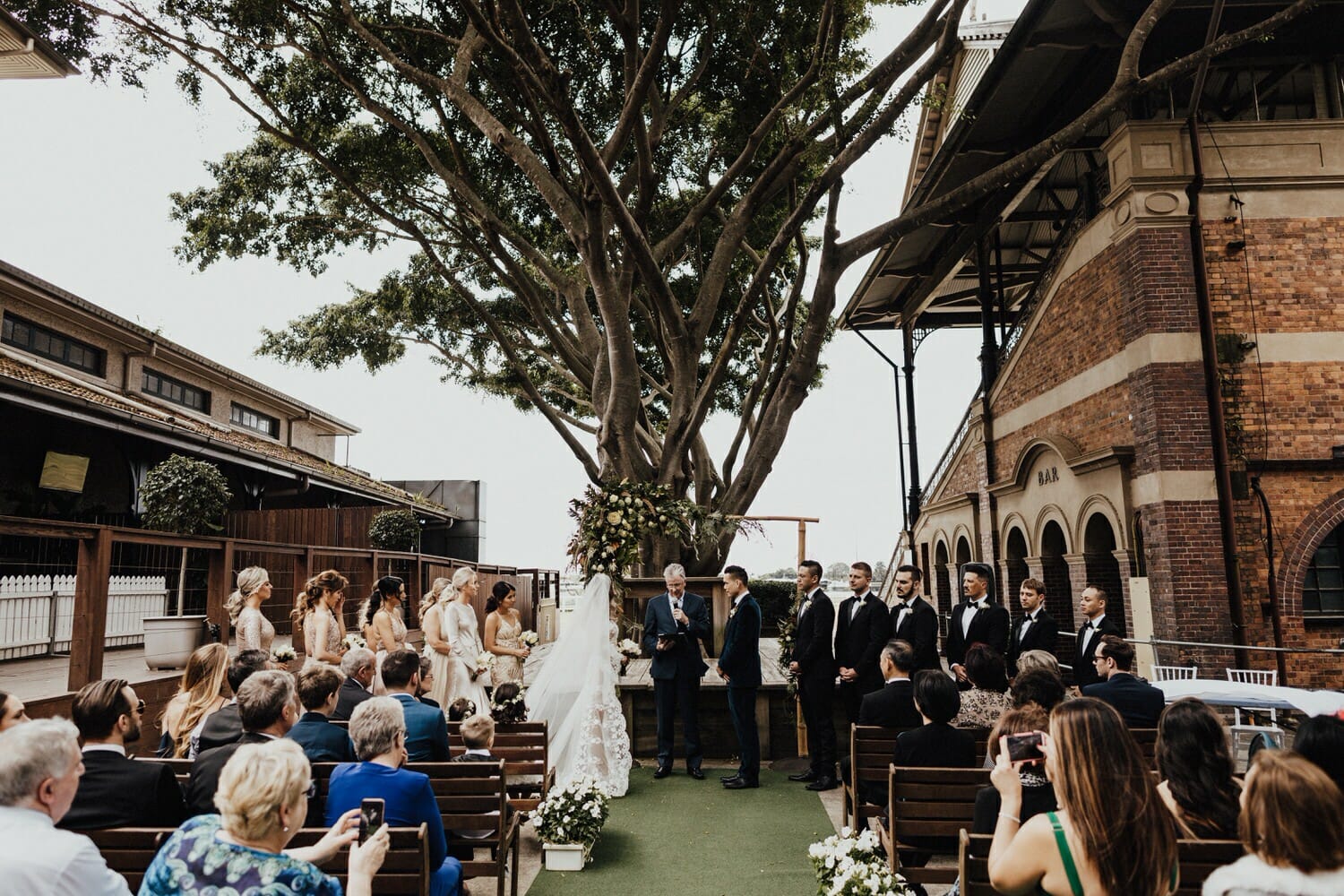 Courtyard Ceremony Eagle Farm Racecourse Brisbane Wedding Photographer