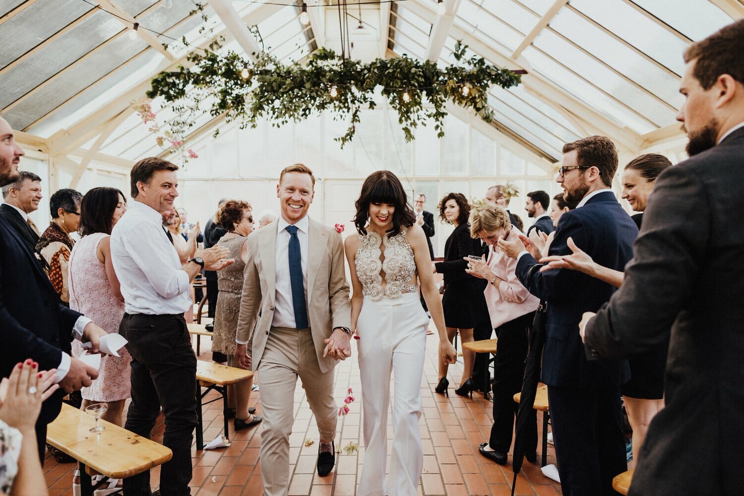 Wedding Bridal Jumpsuit, Royal Botanical Gardens Sydney Wedding Photographer